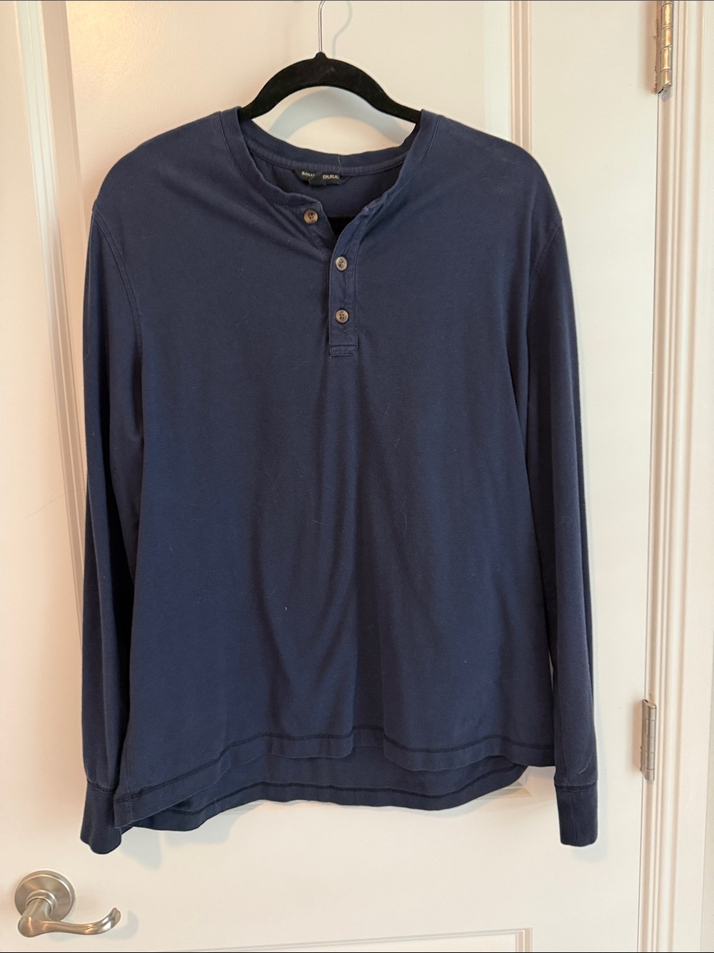 Banana Republic Navy Long-Sleeve Henley